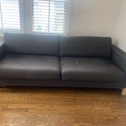 Couch with ottoman and pull out bed