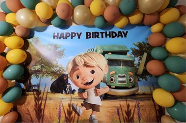 Netflix Trash Truck Birthday Banner