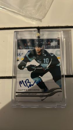 Signed Matty Beaners hockey card