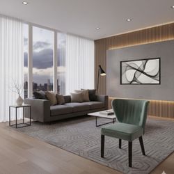 Elegant Velvet Accent Chair - Soft Sage Green