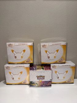 Pokemon 30th Anniversary Tin Display Case and (4) ETB’s