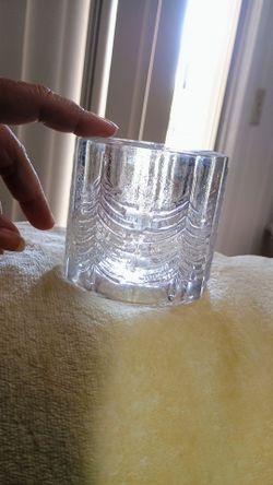 Vintage Kuusi glass votive tea light candle holder
