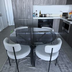 Dinning Table With 4 Chairs Excellent Condition From City Furniture 