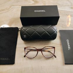Women's Chanel Tortoiseshell Eyeglasses 3282 C.1295 52mm 18mm 140 Authentic Made in Italy