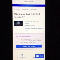 2024 Upper Deck NHL Draft Rounds 2-7 In Las Vegas! *JUNE 29* At The *SPHERE*