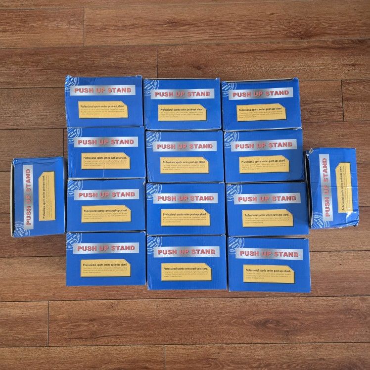 Lot Of 14 Pairs Of Black Push-Up Bars Stands