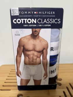 Men's 3-Pack Classic Cotton Boxer Briefs Size Large Brand New For Sale