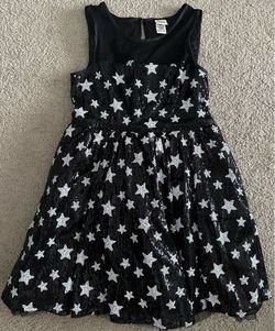 Harajuku Mini for Target Gwen Stefani Girls Black & White Sequin Star Dress Party Gown XL (14/16)