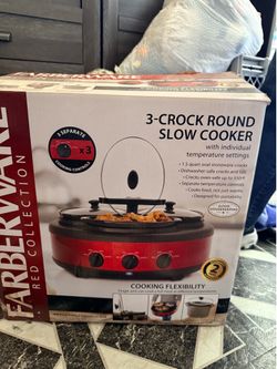 Farberware 3 crock round slow cooker