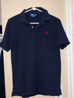 Polo Ralph Lauren Boys Short Sleeve Polo Shirt Navy Blue Red Pony Size [XL (Kids]