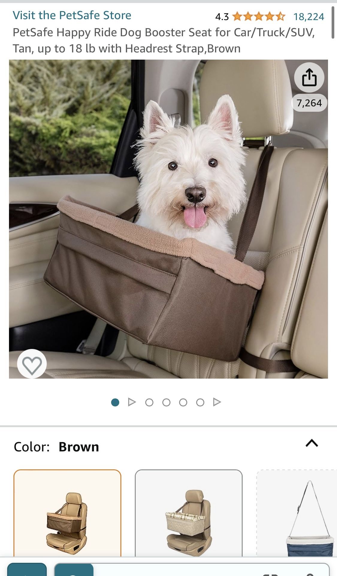 Dog Car Seat - NWOT