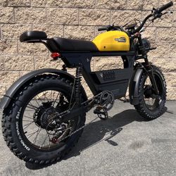 3000 Watt/Twin-Dual Motor “Tank e-Bike” Electric, 38mph, Color Screen, Metal USA Basket