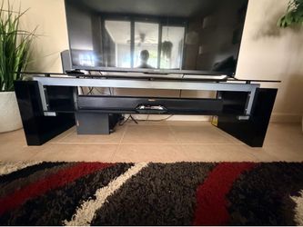 Glass TV stand