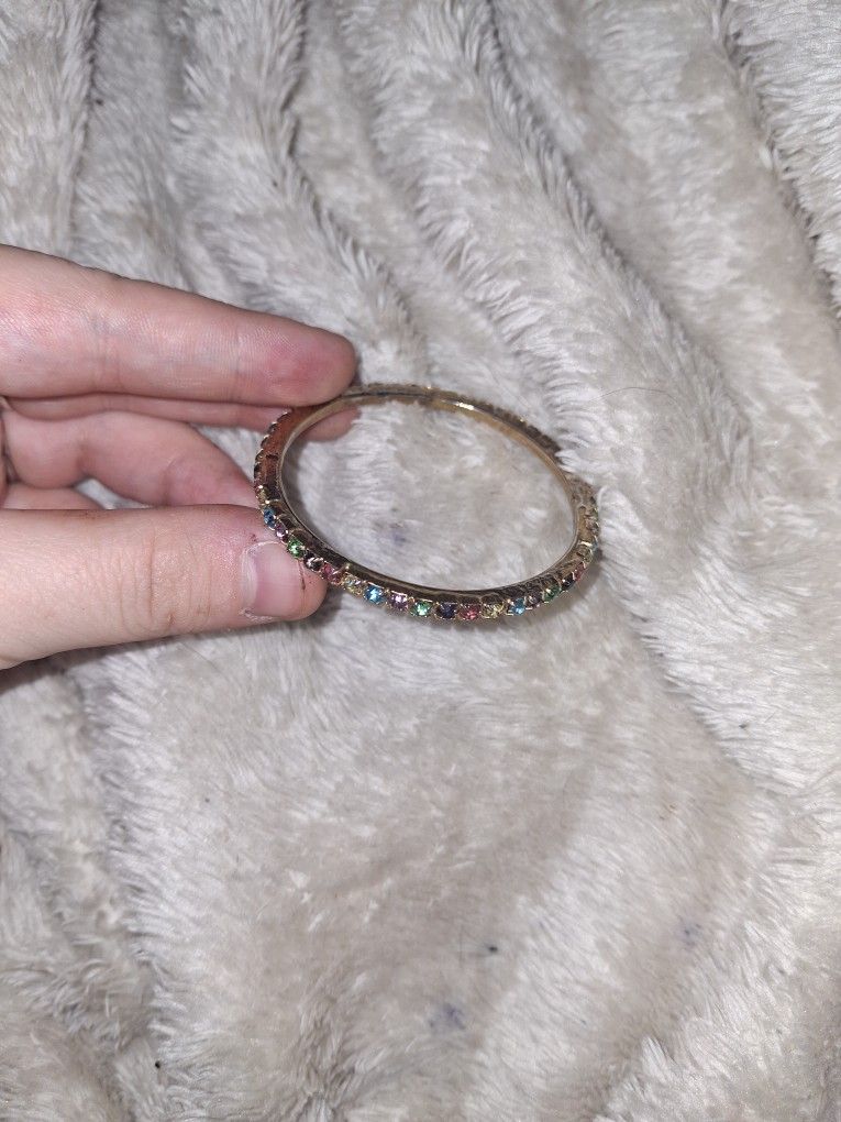 Stainless Steel Gemed Baby Bracelet