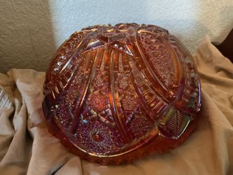 Vintage Marigold Carnival glass bowl
