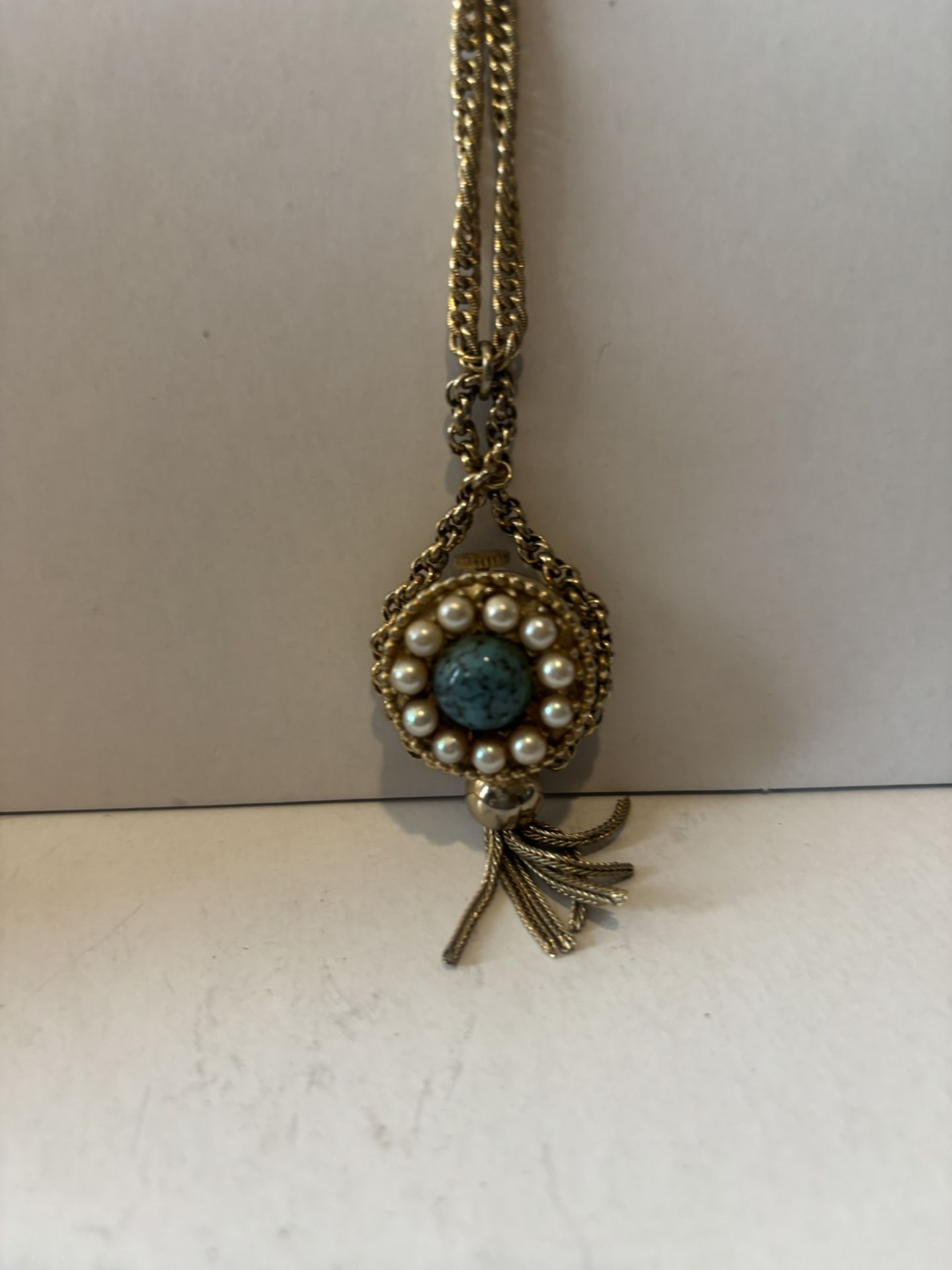Vintage Pendant Watch Necklace With Chain