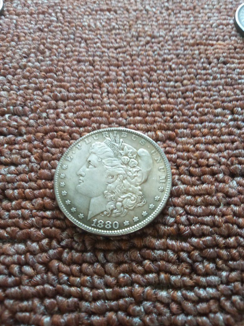 1880 No Mint Morgan Silver Dollar 