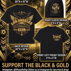 Black & Gold Supporter Tshirt: LAFC 2026 season