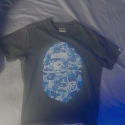 baby blue bape shirt