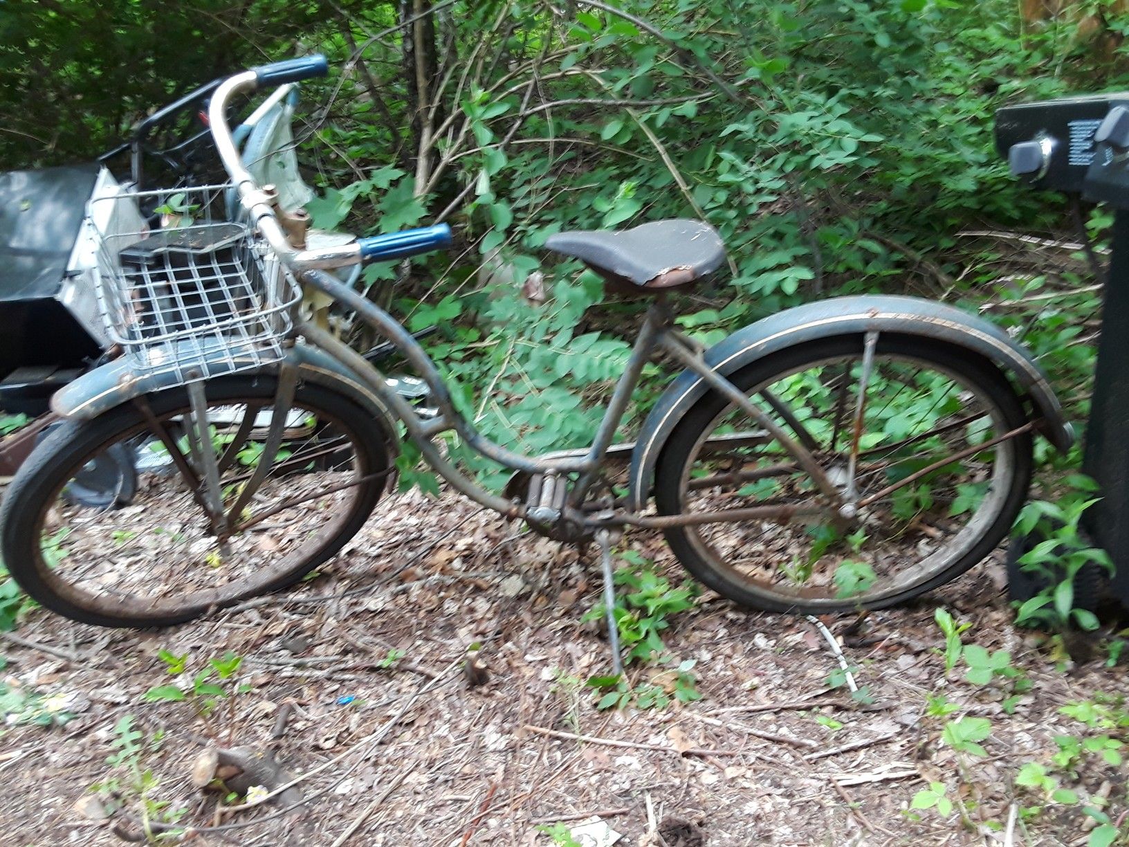 Vintage bicycle with basket