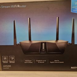 Netgear Nighthawk 6 Stream AX5200 RAX48 WiFi 6 Router Brand New Router