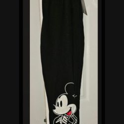 DISNEY Core Fleece Black Joggers Mickey Mouse  womens  Medium 10 12 Sweater 