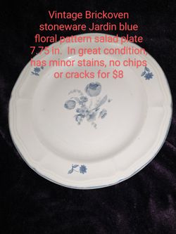 Brickstone Blue Jardin Plate