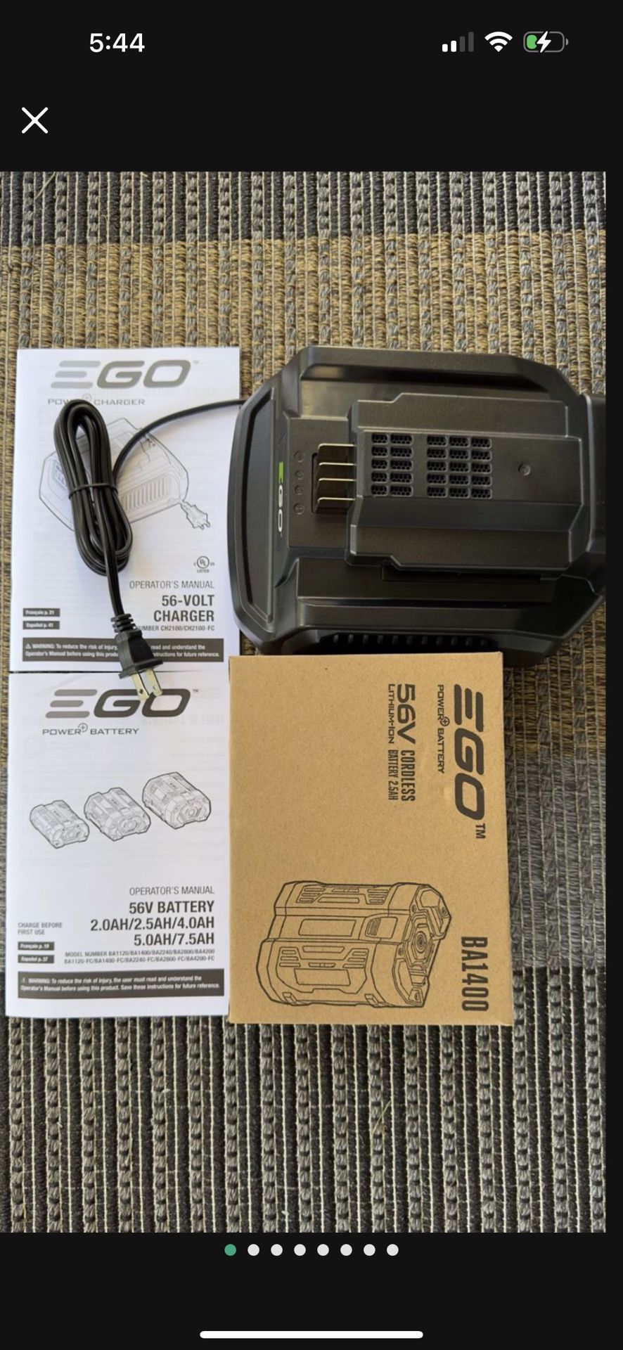 EGO Power+ 56-Volt 2.5 Ah Lithium Ion (li-ion) Battery & Charger $150