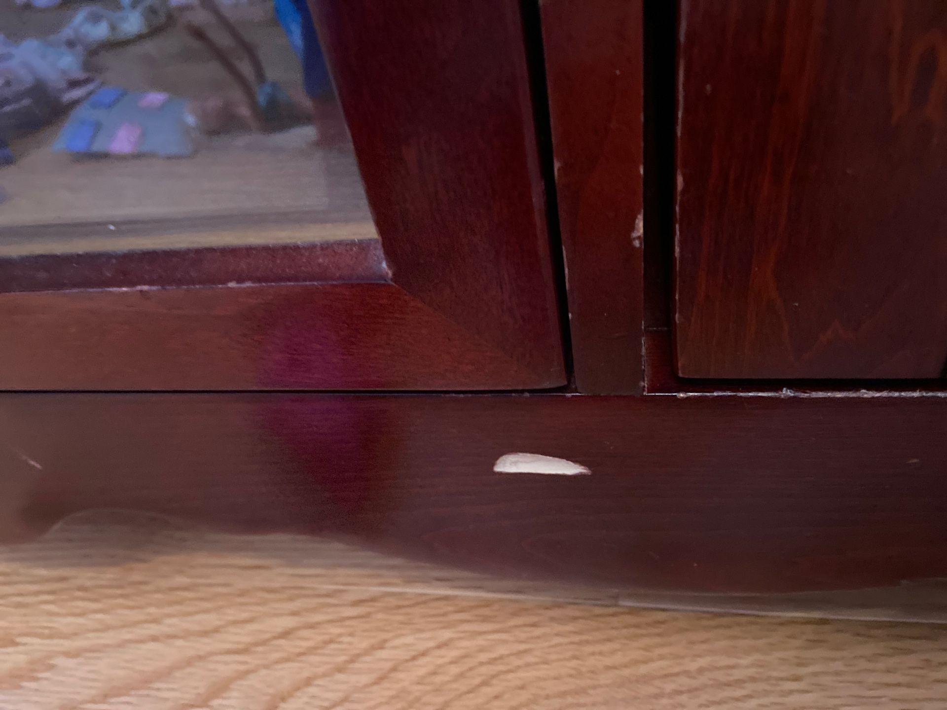 Cherrywood dresser with cabinet and changing top
