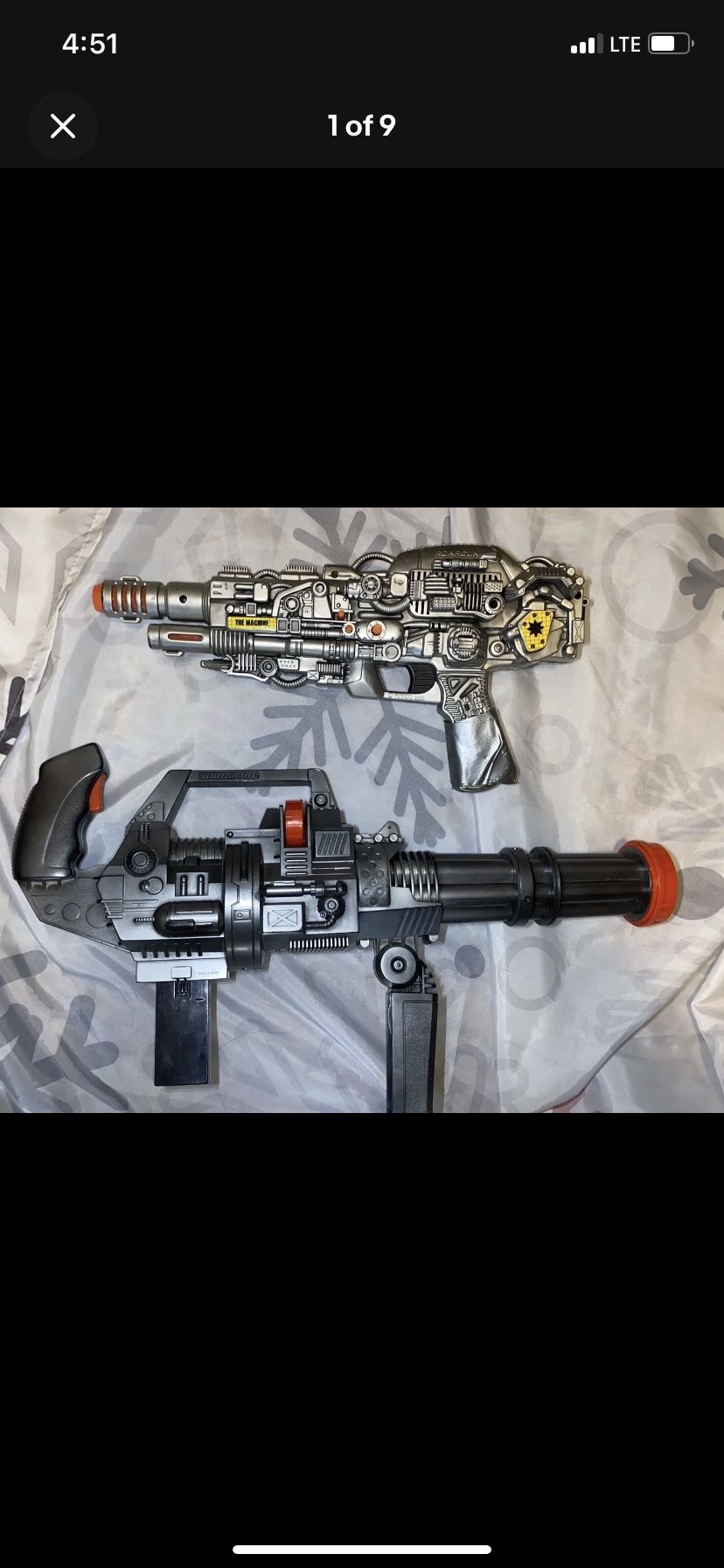 LOT (2) Tootsie Toy F/X Devastator 350 THE MACHINE Toy Battle Action Gun DOOM
