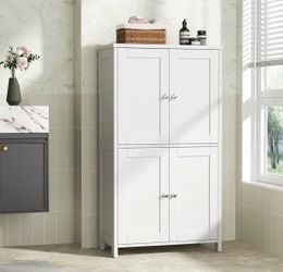 Four Door White Bathroom Cabinet - SXG1224 (HN)