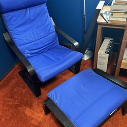 IKEA Chair With Ottoman 