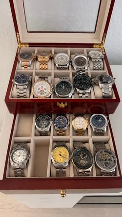 19-Inch Watch Collection With Premium Wooden Display Case
