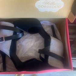 Black-and-white heels