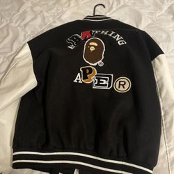 Bathing ape (bape) varsity jacket  