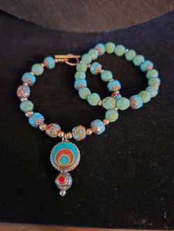 2 beautiful Czech bead bracelets