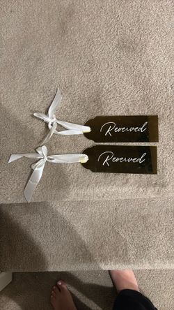 2 Wedding Reserved Signs