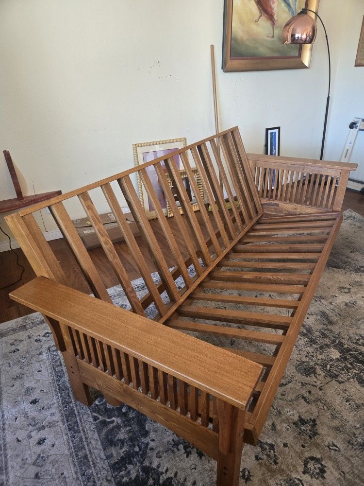 Solid Oak Wood Futon Daybed