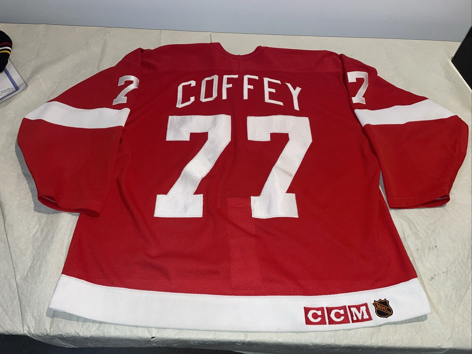 Authentic Paul Coffey Detroit Red Wings CCM Men’s 52 Jersey Mic 90s Sewn Euc NHL