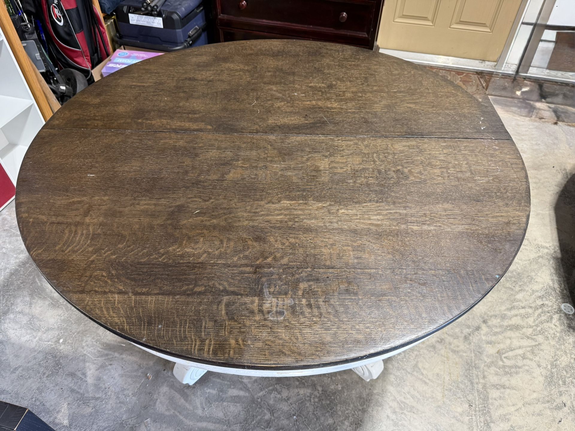Antique Solid Oak Table With Or Without Chairs