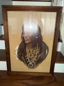 Hans.P Luetcke Framed Native American Art Print Straight Shooter Navajo