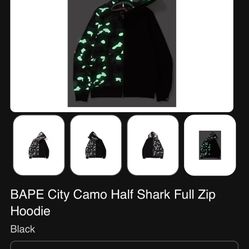 BAPE HOODIE /CAMO/GLOW IN THE DARK