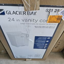 Glacier Bay 24.5" X 18.63" Bathroom Vanity Cabinet In White with Top