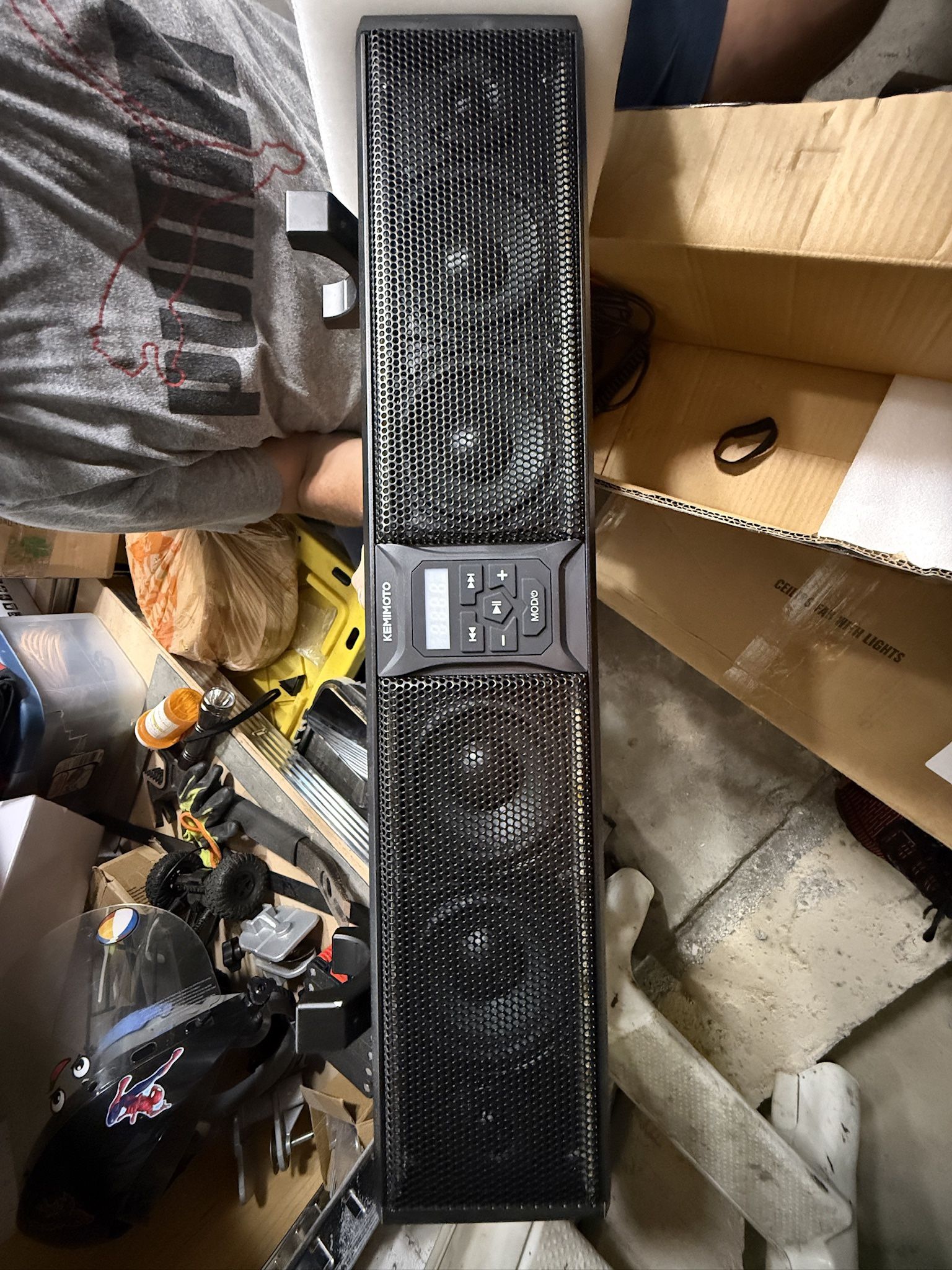 kemimoto UTV Sound Bar Bluetooth Waterproof w/RGB Multicolor Lights 500W Amplifier 26 Inch SXS Speakers X3 Soundbar Wireless Sound System 1.75''-2'' R