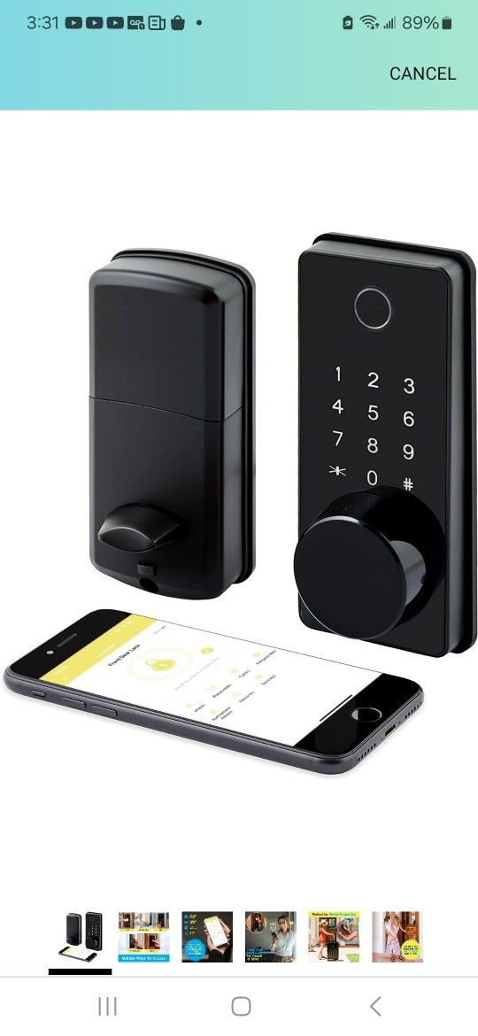 LOCKSTAR® Smart Door Lock • Keyless Deadbolt • Multiple Entry Methods – APP • Fingerprint Touch ID • Keypad Code • FOB • Traditional Key • Smart Home 