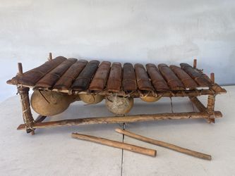 Hand-Made Balafon w/12 Tones on Calabash Gourds from Mali, West African Percussion 1960’s
