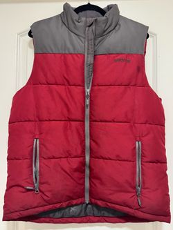 Orvis Puffer Vest Red and Gray