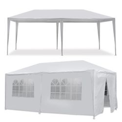 10 ft. x 20 ft. Wedding Party Canopy Tent Outdoor Gazebo with 6 Sidewalls