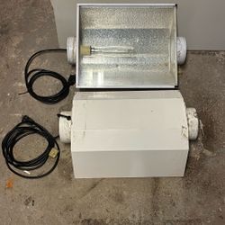 2 Indoor Grow Light Fixtures & New Bulbs in Boxes