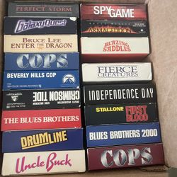 Box Of 17 Classic  VHS Tapes